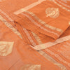 Sanskriti Vintage Orange Dupatta Long Stole Pure Silk Printed Woven Wrap Scarves