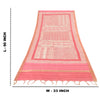 Sanskriti Vintage Pink Dupatta Long Stole Art Silk Printed Premium Wrap Scarves