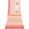 Sanskriti Vintage Ivory Dupatta Long Stole Art Silk Printed Premium Wrap Scarves