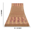 Sanskriti Vintage Brown Dupatta Long Stole Blend Cotton Woven Printed Wrap Veil