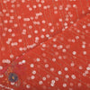 Sanskriti Vintage Orange Dupatta Long Stole Pure Georgette Hand Beaded Wrap Veil