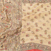 Sanskriti Vintage Ivory Dupatta Long Stole Pure Cotton Woven Printed Wrap Veil