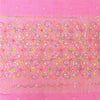 Sanskriti Vintage pink Dupatta Long Stole Pure Georgette Hand Beaded Wrap Hijab