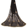 Sanskriti Vintage Black Dupatta Long Stole Pure Georgette Hand Beaded Wrap Veil