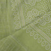 Sanskriti Vintage Long Dupatta/Stole Bandhani Print Green Cotton Silk Scarf Veil