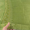 Sanskriti Vintage Long Dupatta/Stole Bandhani Print Green Cotton Silk Scarf Veil