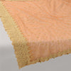 Sanskriti Vintage Peach Dupatta Long Stole Net Mesh Hand Beaded Premium Scarves