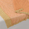 Sanskriti Vintage Peach Dupatta Long Stole Net Mesh Hand Beaded Premium Scarves