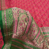 Sanskriti Vintage Green/Pink Sarees Pure Silk Woven Brocade/Banarasi Sari Fabric