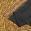 Sanskriti Vintage Black Sarees Pure Silk Baluchari Woven Sari Ethnic 5yrd Fabric