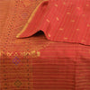 Sanskriti Vintage Red Sarees Pure Silk Brocade/Banarasi Hand Woven Sari Fabric