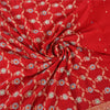 Sanskriti Vintage Red Sarees Pure Georgette Hand Beaded Premium Sari 5yd Fabric