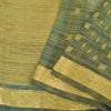 Sanskriti Vintage Green Sarees Pure Silk Brocade Woven Premium Sari Craft Fabric