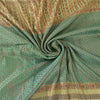 Sanskriti Vintage Green/Yellow Sarees Pure Silk Woven Premium Sari Craft Fabric