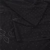 Sanskriti Vintage Indian Black Sarees Pure Silk Embroidered Mukeish Sari Fabric