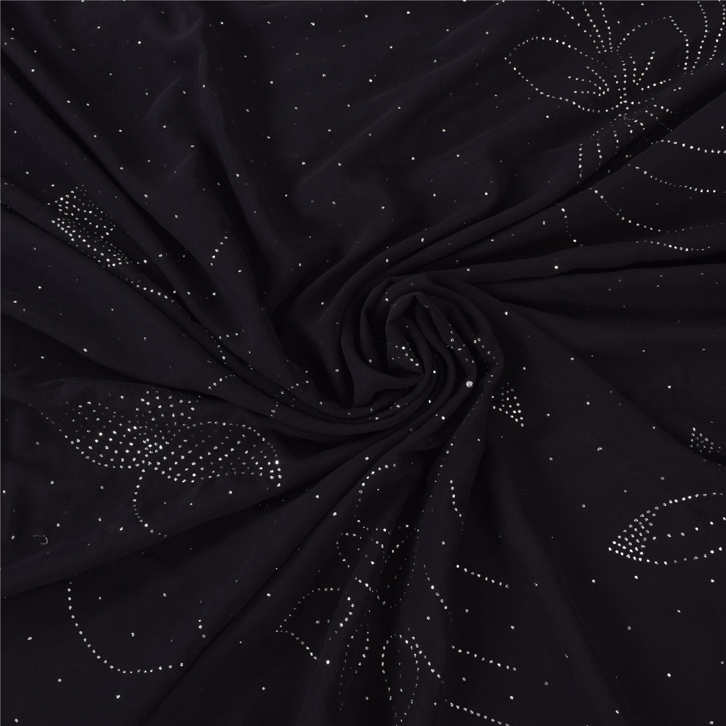 Sanskriti Vintage Indian Black Sarees Pure Silk Embroidered Mukeish Sari Fabric