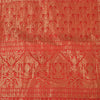 Sanskriti Vintage Red/Green Sarees Pure Silk Woven Premium Sari 5yd Craft Fabric