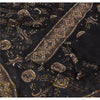 Sanskriti Vintage Black Sarees Georgette Hand Beaded Premium Sari Craft Fabric