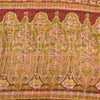 Sanskriti Vintage Sarees Green/Red Pure Cotton Printed Woven Sari Craft Fabric