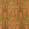 Sanskriti Vintage Sarees Green/Red Pure Cotton Printed Woven Sari Craft Fabric