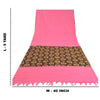 Sanskriti Vintage Sarees Pink/Black Human Printed Pure Cotton Sari Craft Fabric