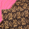 Sanskriti Vintage Sarees Pink/Black Human Printed Pure Cotton Sari Craft Fabric