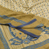 Sanskriti Vintage Sarees From India Cream Pure Cotton Printed Sari Craft Fabric