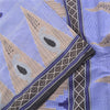 Sanskriti Vintage Sarees Indian Blue 100% Pure Cotton Printed Sari Craft Fabric