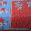 Sanskriti Vintage Sarees Red From India Pure Cotton Printed Sari Craft Fabric