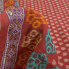 Sanskriti Vintage Sarees Red Indian Pure Cotton Printed Sari Soft Craft Fabric