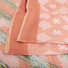 Sanskriti Vintage Sarees Pink Indian Pure Cotton Printed Sari 5yd Craft Fabric