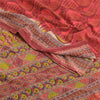 Sanskriti Vintage Sarees From India Red Pure Cotton Printed Sari Craft Fabric