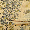 Sanskriti Vintage Sarees Beige Indian Pure Cotton Printed Sari 5yd Craft Fabric