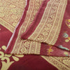 Sanskriti Vintage Sarees Indian Purple Pure Cotton Printed Sari 5yd Craft Fabric