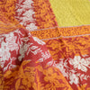 Sanskriti Vintage Sarees Indian Green/Red Pure Cotton Printed Sari 5yd Fabric