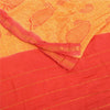 Sanskriti Vintage Sarees Yellow/Red Pure Cotton Zari Woven Printed Sari Fabric