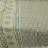 Sanskriti Vintage Sarees Green/Blue Blend Cotton Printed Sari 5yd Craft Fabric