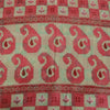 Sanskriti Vintage Sarees From India Red Pure Cotton Print Sari 5yd Craft Fabric