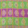 Sanskriti Vintage Sarees Purple Pure Cotton Printed Woven Sari 5yd Craft Fabric