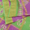 Sanskriti Vintage Sarees Purple Pure Cotton Printed Woven Sari 5yd Craft Fabric