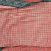 Sanskriti Vintage Sarees Red/Gray 100% Pure Cotton Printed Sari 5yd Craft Fabric