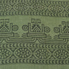 Sanskriti Vintage Sarees Green Hand Block Print Zari WorkPure Cotton Sari Fabric