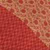 Sanskriti Vintage Sarees Red/Cream Pure Cotton Printed Sari 5yd Craft Fabric