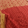 Sanskriti Vintage Sarees Red/Cream Pure Cotton Printed Sari 5yd Craft Fabric