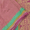 Sanskriti Vintage Sarees Indian Purple Pure Cotton Printed Sari 5yd Craft Fabric