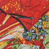 Sanskriti Vintage Sarees Red 100% Pure Cotton Printed Sari 5yd Craft Fabric