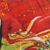 Sanskriti Vintage Sarees Red 100% Pure Cotton Printed Sari 5yd Craft Fabric