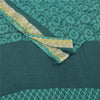 Sanskriti Vintage Sarees Indian Sea-Green Pure Cotton Printed Sari Craft Fabric