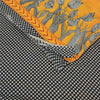 Sanskriti Vintage Sarees Yellow/Black Pure Cotton Printed Sari 5yd Craft Fabric