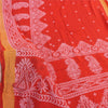 Sanskriti Vintage Sarees From India Red Pure Cotton Print Sari 5yd Craft Fabric